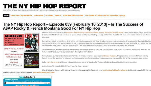 The NY Hip Hop Report - New York hip hop talk radio