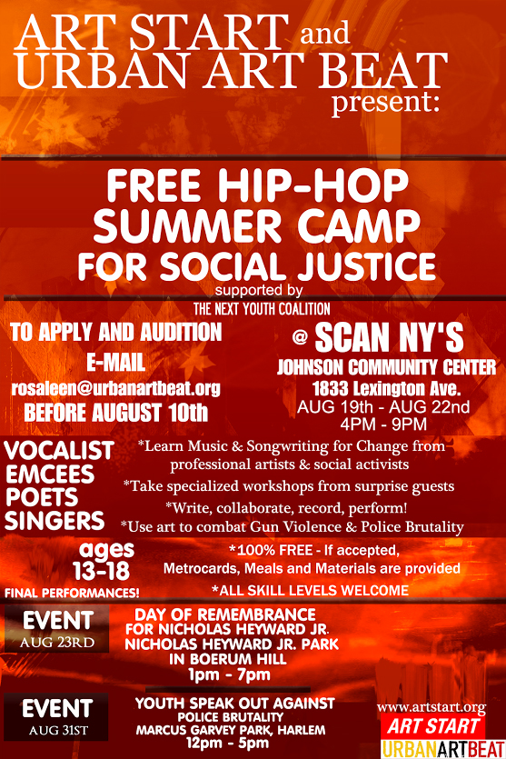 [NYC] Free Hip Hop Summer Camp for Social Justice