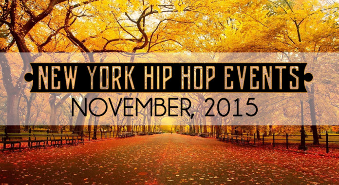 New York hip hop events - November 2015